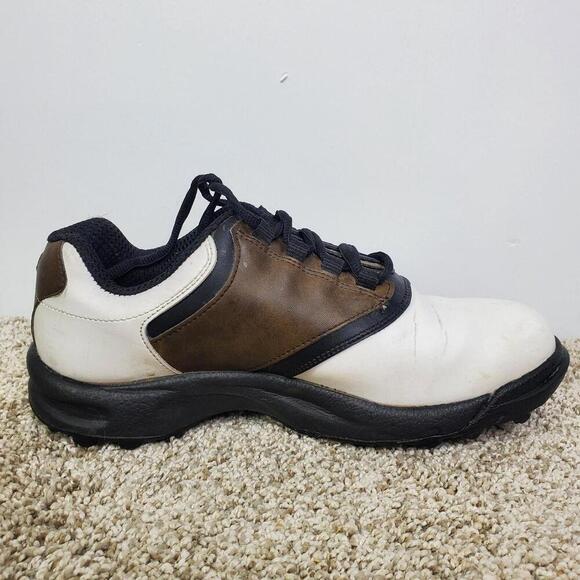 Footjoy Golf Shoes Mens 8 Leather Brown Colorblock Removable Spikes Low Top - Picture 2 of 12
